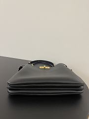 Fendi Peekaboo Soft Medium Black Leather Bag 33x10x25.5cm - 3