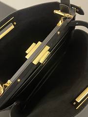 Fendi Peekaboo Soft Medium Black Leather Bag 33x10x25.5cm - 2