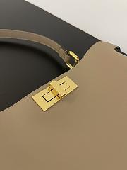 Fendi Peekaboo Soft Medium Dove Grey Leather Bag 33x10x25.5cm - 3