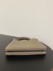 Fendi Peekaboo Soft Medium Dove Grey Leather Bag 33x10x25.5cm - 2