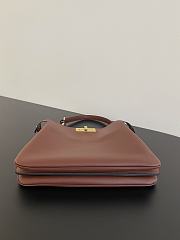 Fendi Peekaboo Soft Medium Red Wine Leather Bag 33x10x25.5cm - 2