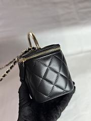 Chanel Vanity Top Handle Lambskin Black 17cm - 5