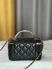 Chanel Vanity Top Handle Lambskin Black 17cm - 4