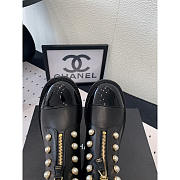 Chanel Calfskin With Pearl Boots Black - 5