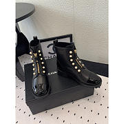 Chanel Calfskin With Pearl Boots Black - 3