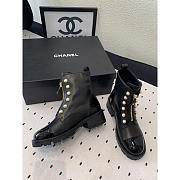 Chanel Calfskin With Pearl Boots Black - 2