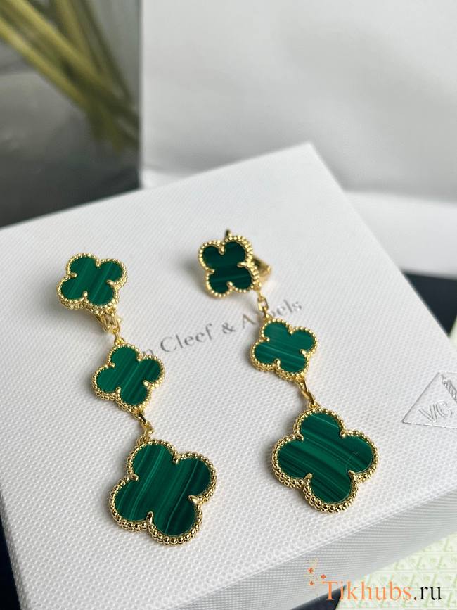 Van Cleef VCA Green Earrings - 1