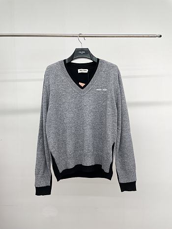 Miu Miu Silk Cashmere V-neck Sweater