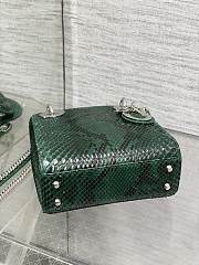 Dior Lady Bag Crocodile Green 17cm - 6