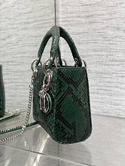 Dior Lady Bag Crocodile Green 17cm - 5