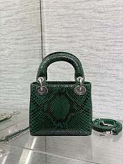 Dior Lady Bag Crocodile Green 17cm - 2