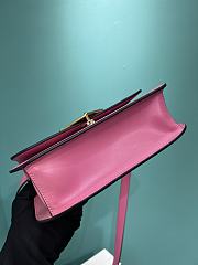 Prada Emblème Leather Bag Pink 21x18x6cm - 3