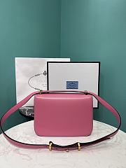 Prada Emblème Leather Bag Pink 21x18x6cm - 2