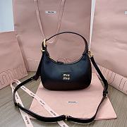 Miu Miu Shoulder Bag Black Leather 20x17x6cm - 1