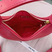 Miu Miu Shoulder Bag Red Leather 20x17x6cm - 6