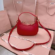 Miu Miu Shoulder Bag Red Leather 20x17x6cm - 4