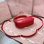 Miu Miu Shoulder Bag Red Leather 20x17x6cm - 3