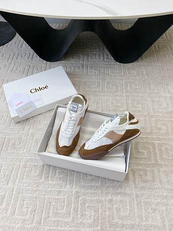 Chloé Kick Sneaker Natural Brown