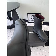 Chanel Short Rain Black Boots - 4