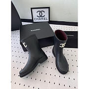 Chanel Short Rain Black Boots - 2