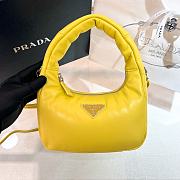 Prada Soft Padded Nappa Leather Mini Yellow Bag 21x12.5x6.5cm - 1