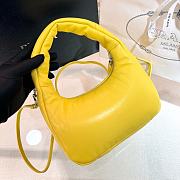 Prada Soft Padded Nappa Leather Mini Yellow Bag 21x12.5x6.5cm - 4