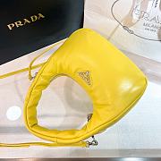 Prada Soft Padded Nappa Leather Mini Yellow Bag 21x12.5x6.5cm - 2