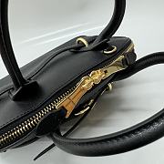 Miu Miu Aventure Top Handle Bag Black Leather 28x16.5x10cm - 2