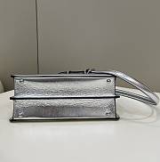 Fendi Peekaboo Medium Silver Leather Bag 33x10x25.5cm - 2