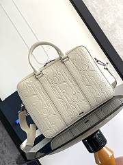 Dior Briefcase White Gravity Leather 37 x 28 x 6 cm - 1