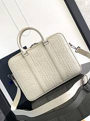 Dior Briefcase White Gravity Leather 37 x 28 x 6 cm - 4