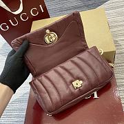 Gucci Milano Mini Top Handle Bag Red Wine 21x12.5x4.5cm - 6