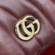 Gucci Milano Mini Top Handle Bag Red Wine 21x12.5x4.5cm - 3