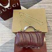 Gucci Milano Mini Top Handle Bag Red Wine 21x12.5x4.5cm - 4