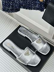 Prada Silver Slides - 1