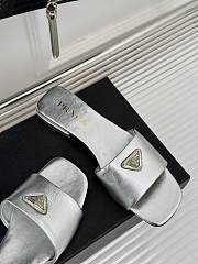 Prada Silver Slides - 4