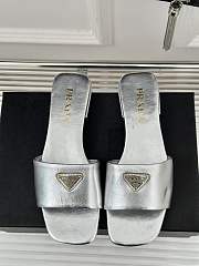 Prada Silver Slides - 3