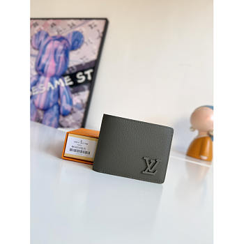 Louis Vuitton LV Wallet Multiple Khaki Green 11.5x9x1.5cm