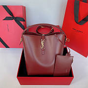 YSL LE 37 Shiny Leather Red Gold 20x25x16cm - 1