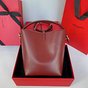 YSL LE 37 Shiny Leather Red Gold 20x25x16cm - 3