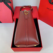 YSL LE 37 Shiny Leather Red Gold 20x25x16cm - 4