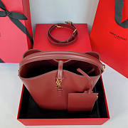 YSL LE 37 Shiny Leather Red Gold 20x25x16cm - 2