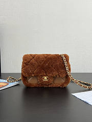 Chanel Mini Flap bag Fleece Gold Brown 18x12x6cm - 1