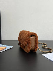 Chanel Mini Flap bag Fleece Gold Brown 18x12x6cm - 5