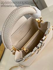 Louis Vuitton LV Mini Capucines White Bag 21x14x8cm - 3