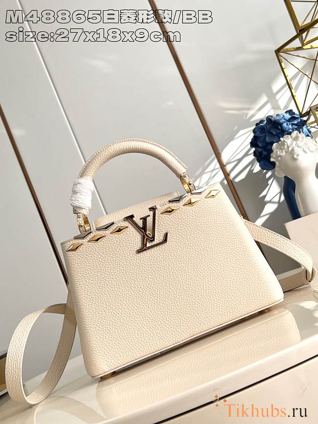 Louis Vuitton LV Capucines White BB Bag 27x17.3x9cm - 1