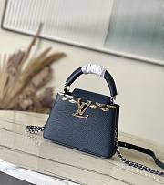 Louis Vuitton LV Mini Capucines Navy Blue Bag 21x14x8cm - 1