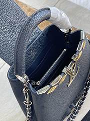 Louis Vuitton LV Mini Capucines Navy Blue Bag 21x14x8cm - 3