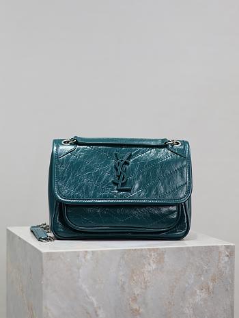 YSL Niki Baby Green Bag 22x16x12cm