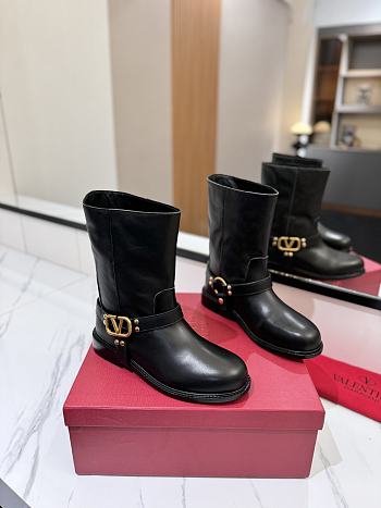 Valentino Vlogo Signature Calfskin Ankle Boots